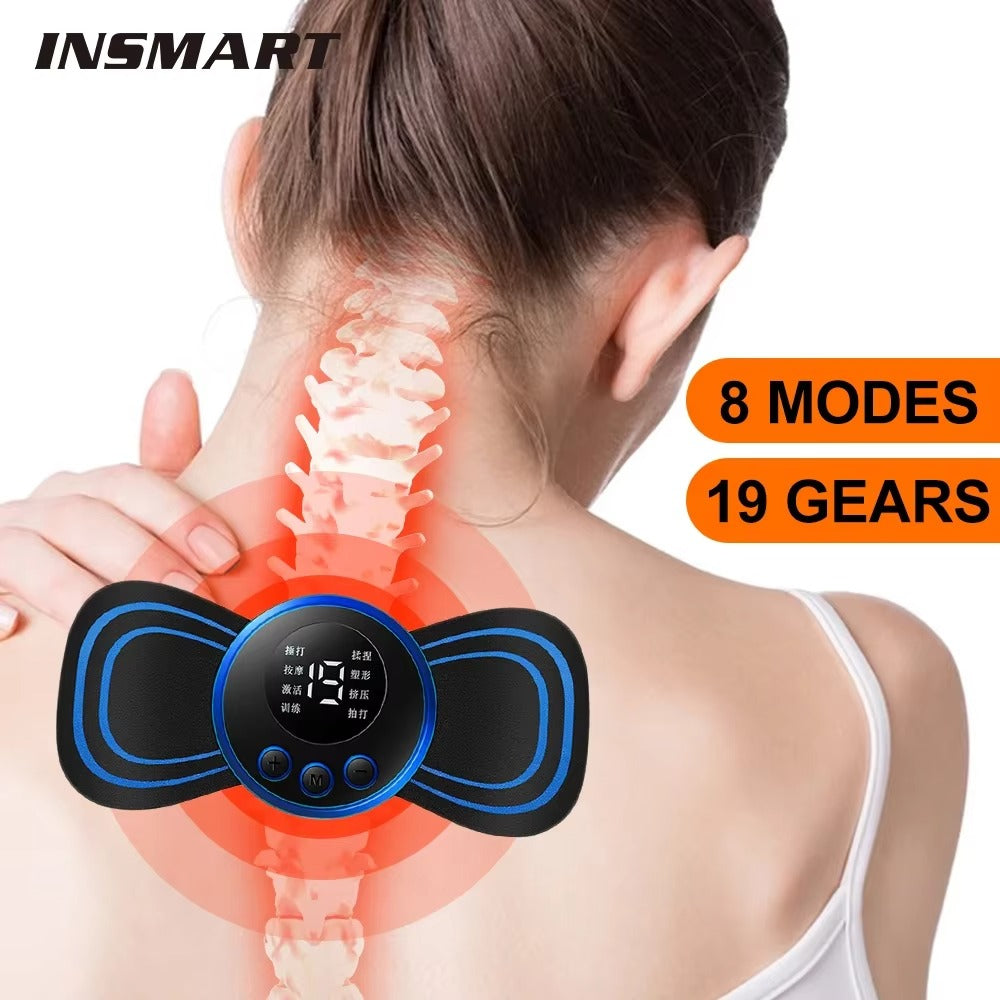 Neck Massager Mini Electric Neck Massage EMS Cervical Back Vertebra Massage