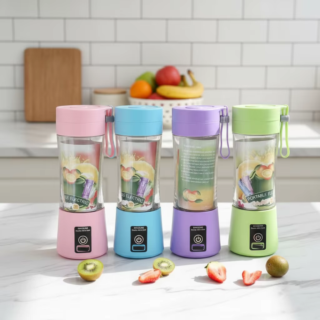 পোর্টেবল USB রিচার্জেবল জুসার ব্লেন্ডার (380ML) – ৬ ব্লেড স্মুদি মেকার 🥤⚡