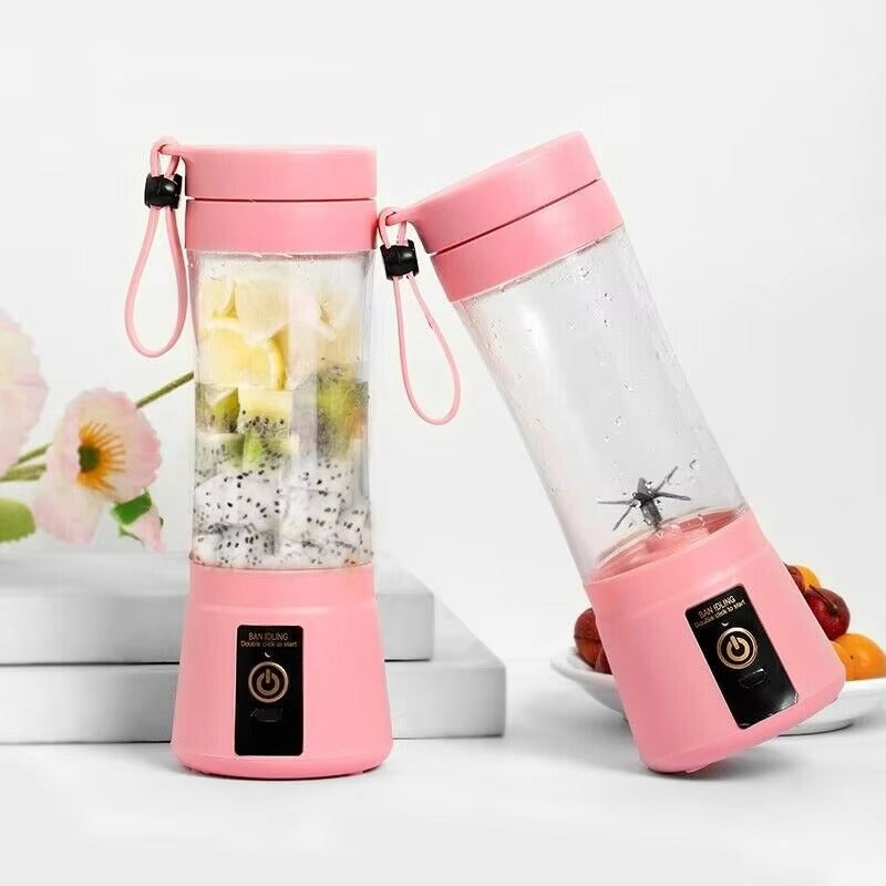 পোর্টেবল USB রিচার্জেবল জুসার ব্লেন্ডার (380ML) – ৬ ব্লেড স্মুদি মেকার 🥤⚡