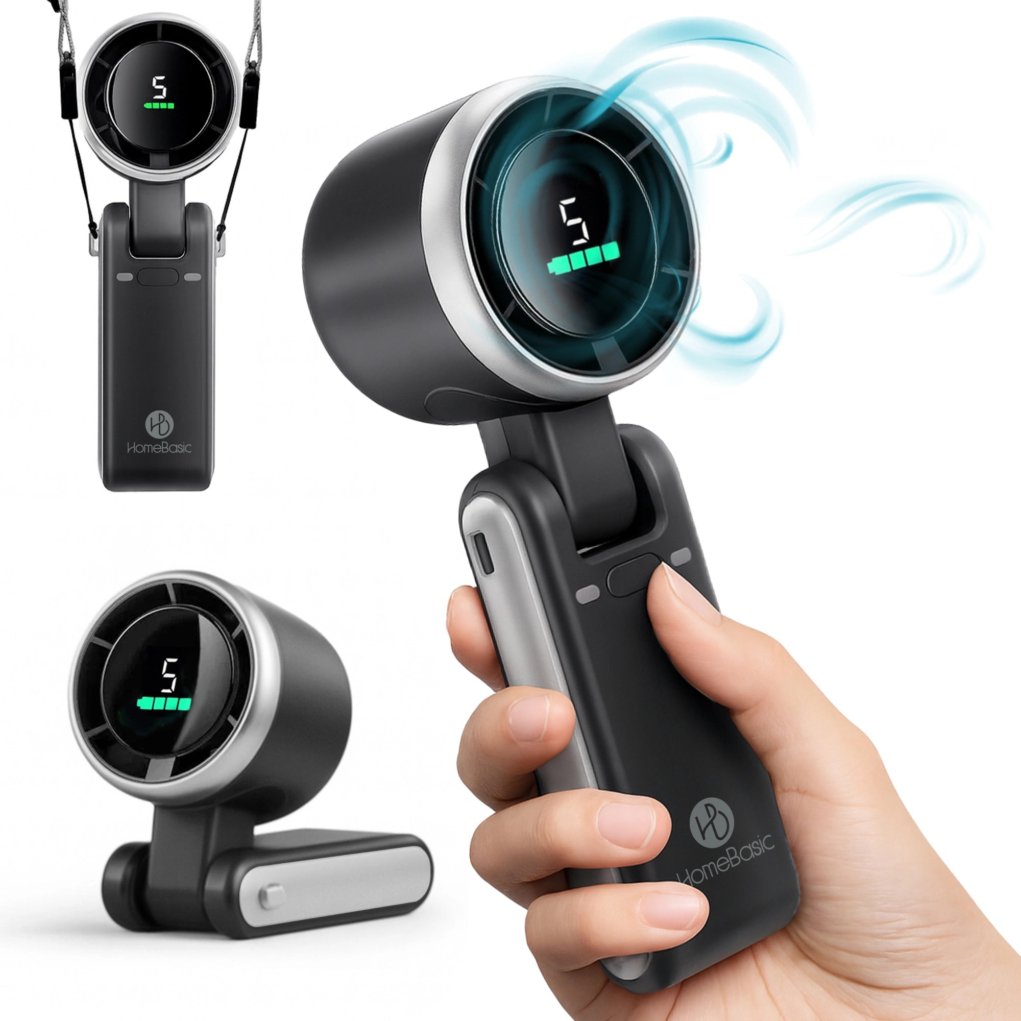 পোর্টেবল হ্যান্ডহেল্ড টার্বো ফ্যান 🔋