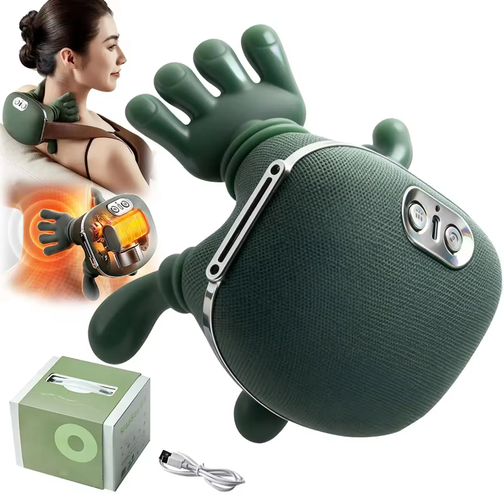 Neck & Shoulder Massager 💆‍♂️ | 3D Deep Kneading + Heat Therapy 🔥 Pain Relief in Minutes