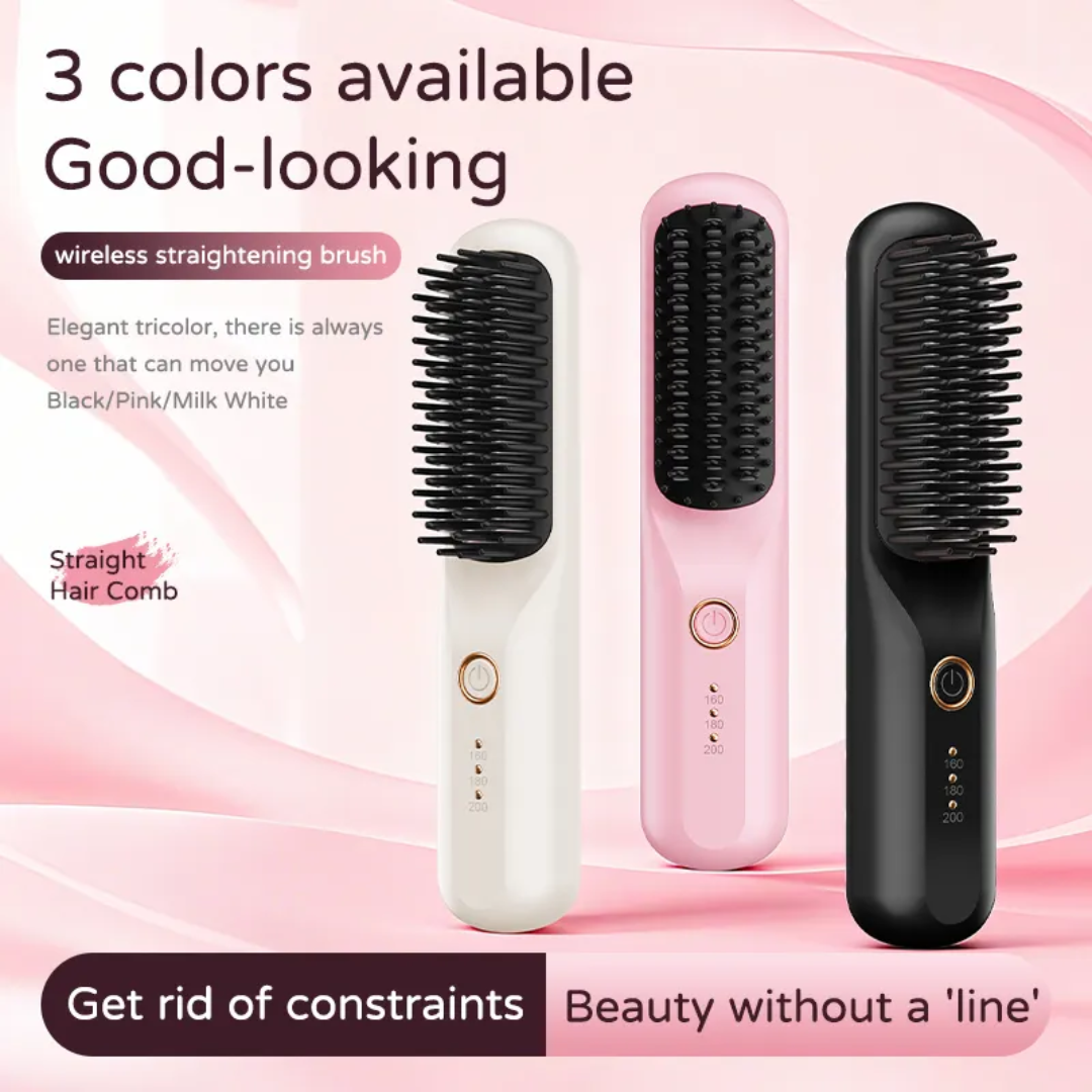 ইলেকট্রিক হেয়ার স্ট্রেইটনার কম্ব | Adjustable Temperature Hair Straightener | Negative Ion Hair Comb | 2-in-1 Straight & Smooth Hair Tool