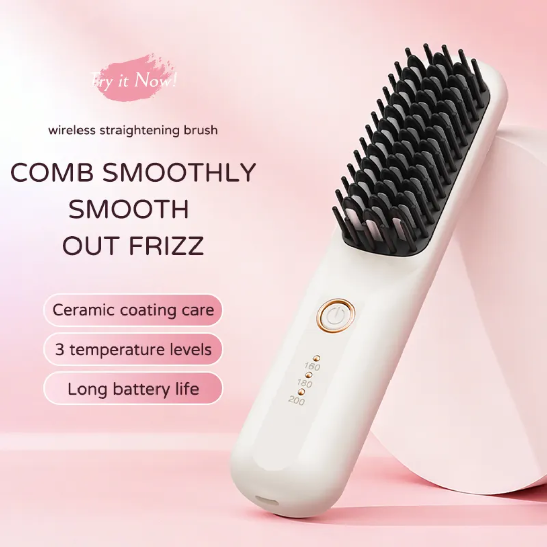 ইলেকট্রিক হেয়ার স্ট্রেইটনার কম্ব | Adjustable Temperature Hair Straightener | Negative Ion Hair Comb | 2-in-1 Straight & Smooth Hair Tool