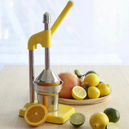Manual Juicer Machine – Stainless Steel Hand Press Lemon, Orange & Fruit Juice Maker