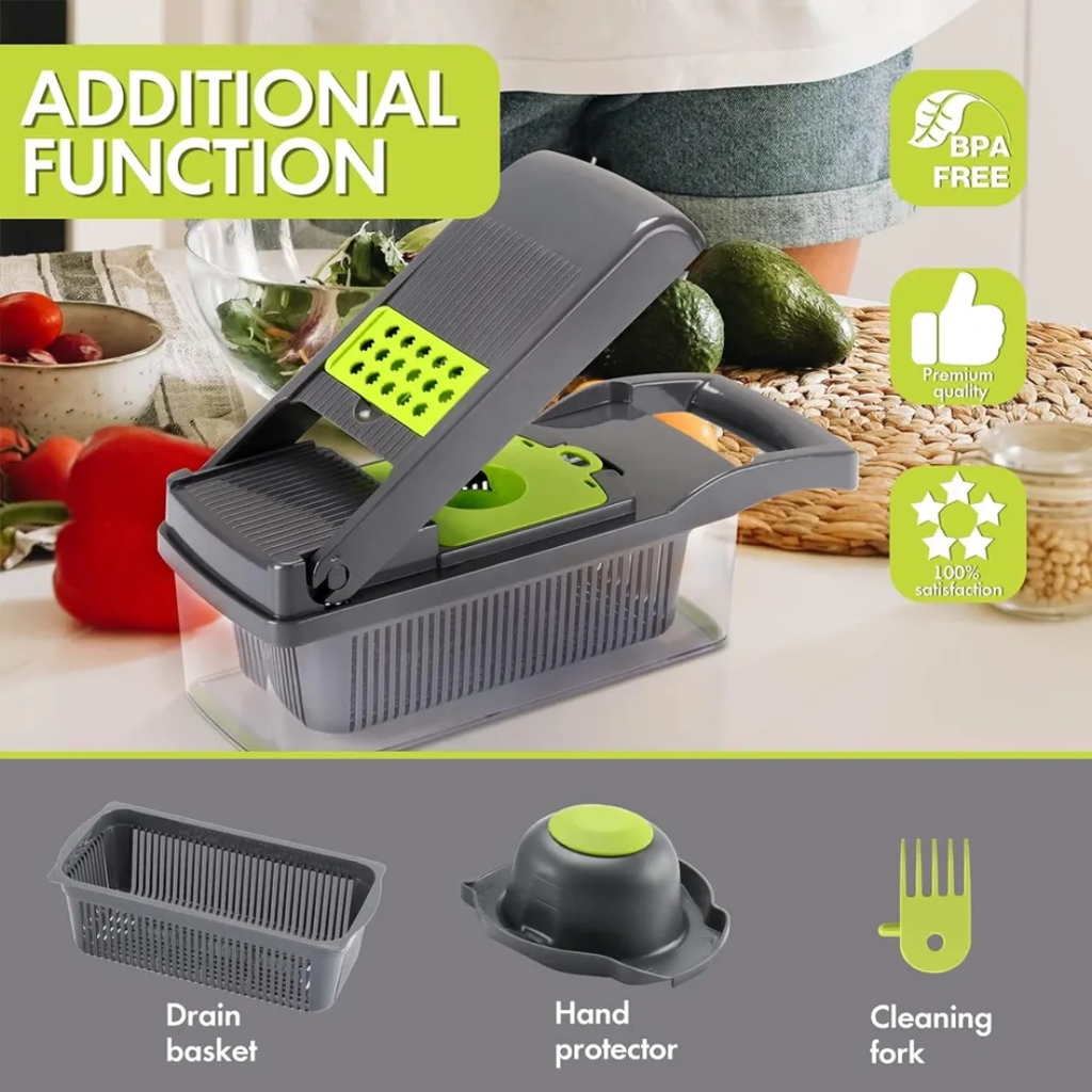 🥗 16-in-1 Multifunctional Vegetable Cutter & Chopper