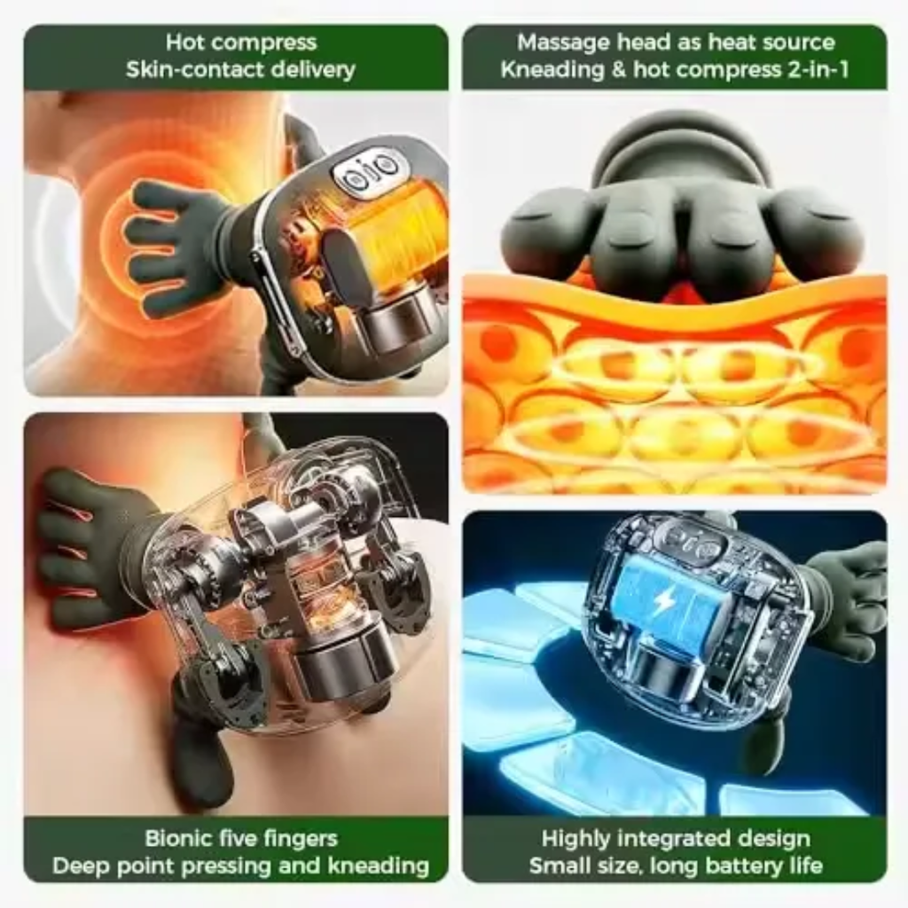 Neck & Shoulder Massager 💆‍♂️ | 3D Deep Kneading + Heat Therapy 🔥 Pain Relief in Minutes