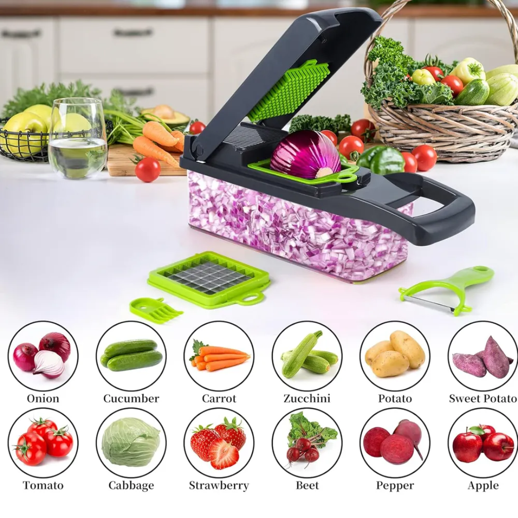 🥗 16-in-1 Multifunctional Vegetable Cutter & Chopper