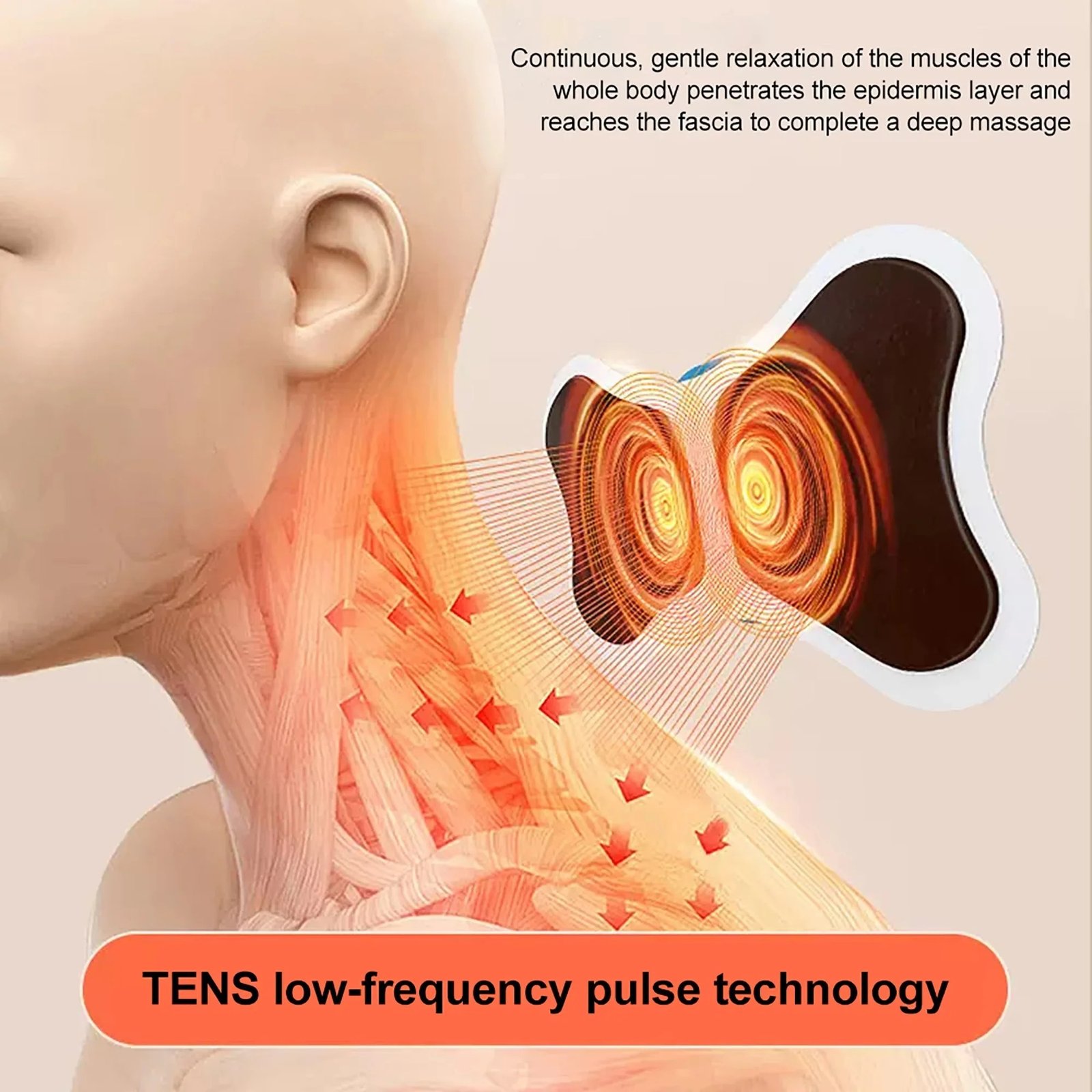 Neck Massager Mini Electric Neck Massage EMS Cervical Back Vertebra Massage - Image 4