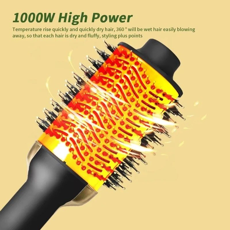 ২-ইন-১ হেয়ার ড্রায়ার ও স্টাইলিং ব্রাশ – Professional Hot Air Brush Set (Detachable) 💇♀️✨ - Image 4