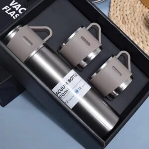 থার্মোস বটল সেট – ভ্যাকুয়াম ইনসুলেটেড ২ কাপ সহ
