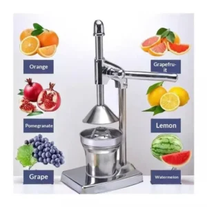 Manual Juicer Machine – Stainless Steel Hand Press Lemon, Orange & Fruit Juice Maker